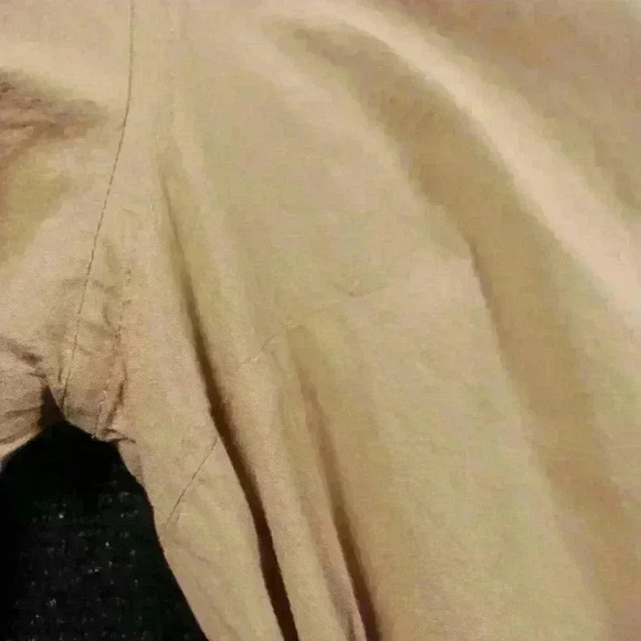 KOTN 100% Egyptian Cotton Khaki Maxi Button Up Collared Shirt Dress Women Size 4 - Picture 9 of 14